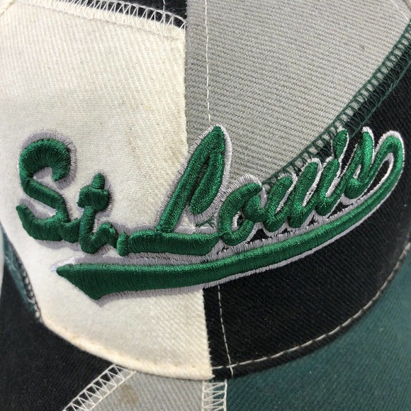 Vintage St Louis Colorblock Patch Design Hat Cap Adjustable One Size Fits Most - Picture 5 of 12